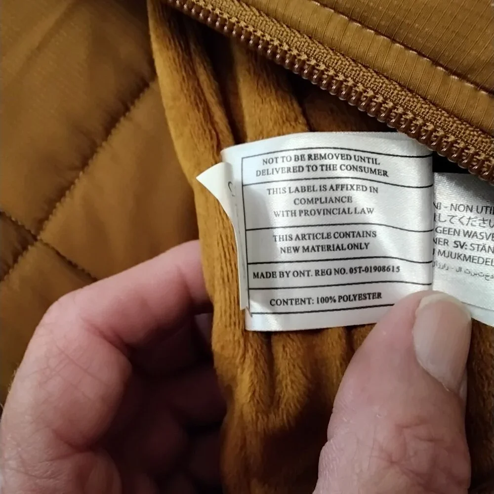 Ariat Men's Tan and Navy Quilted Vest. Excellent Condition.. XLT - Picture 7 of 7